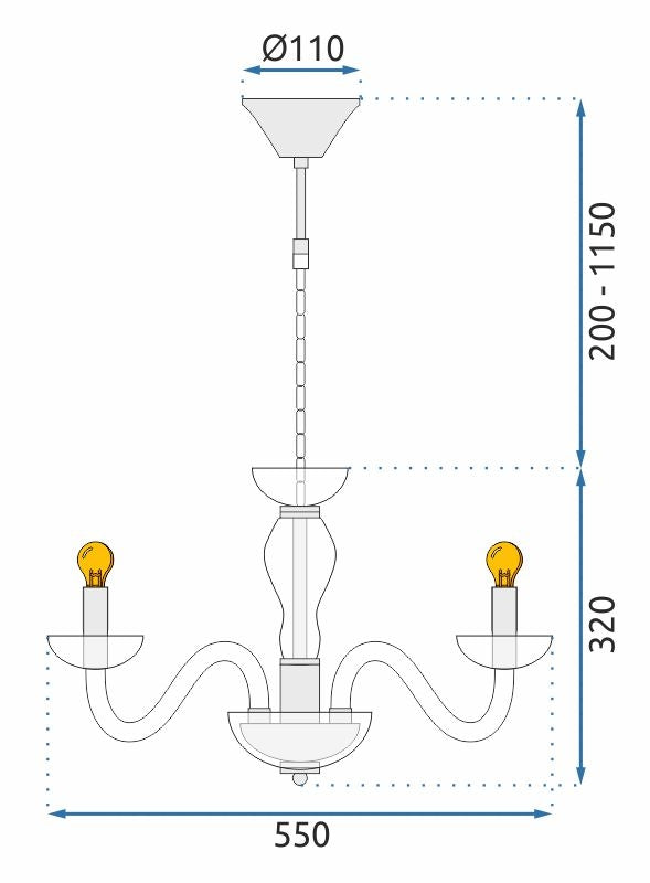 Lampa Sufitowa Wisząca APP1081-6CP  5
