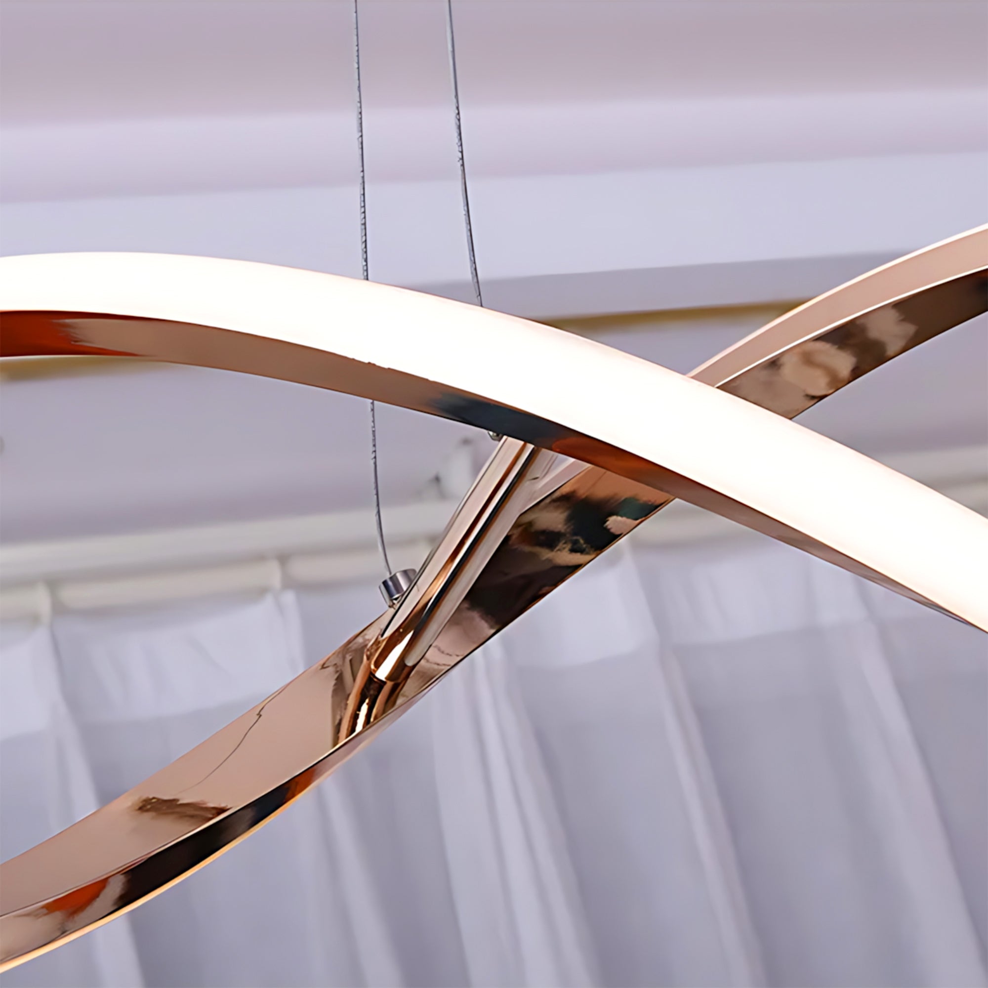 Lampa Wisząca Sufitowa Led Lhj021-cp Jasne Różowe Złoto  5