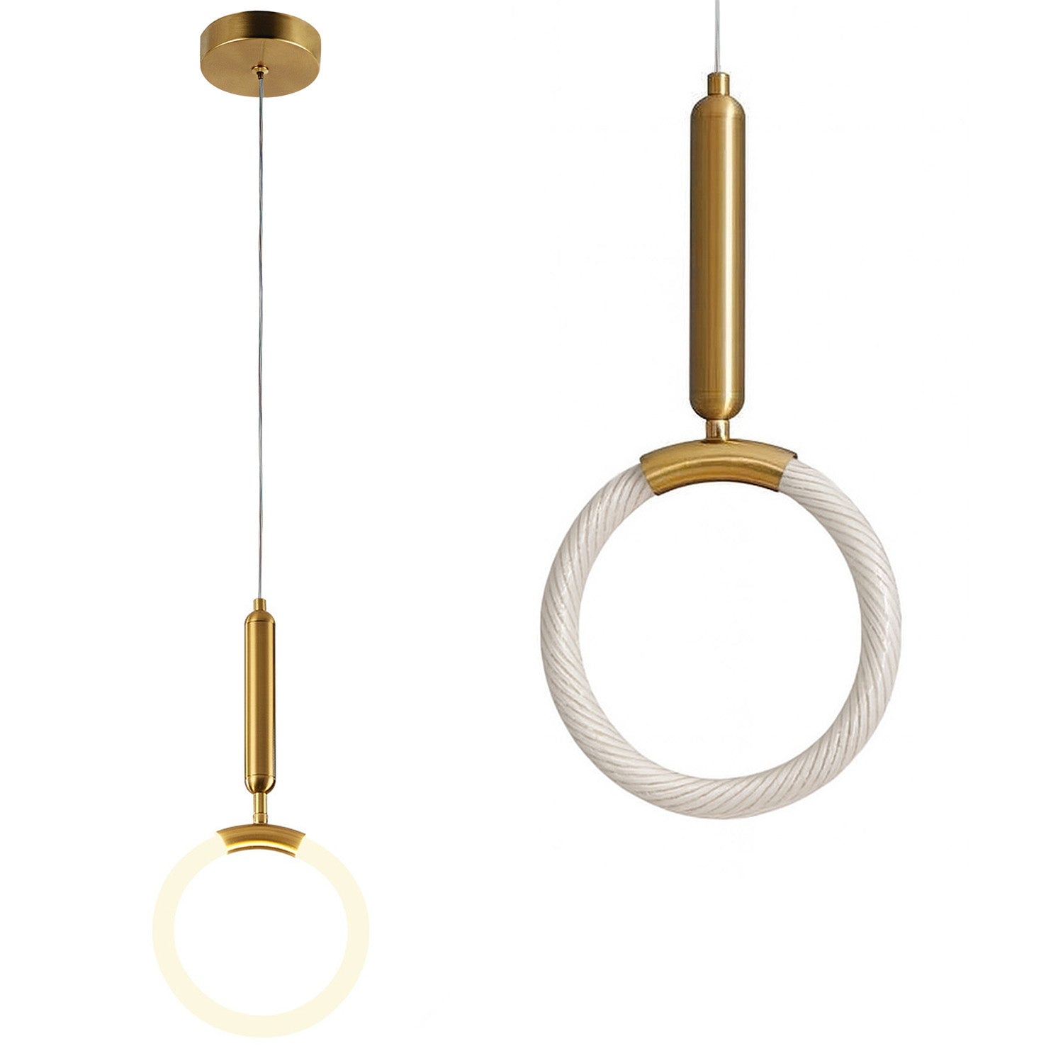 Lampa Wisząca Led Lhj058-cp1 Złota Szczotkowana  1