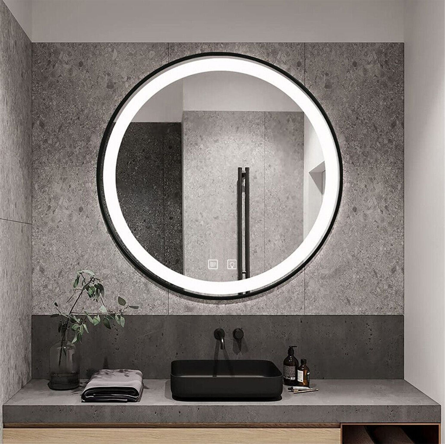 Lustro Ścienne Led 70cm Mmj Black  4