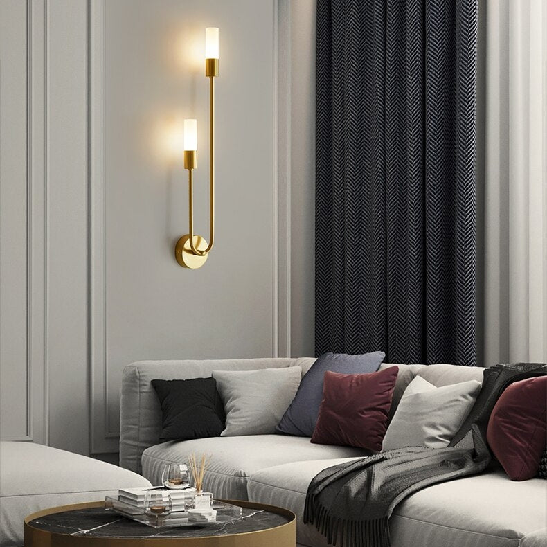 LAMPA ŚCIENNA KINKIET APP1148-2W złota  2