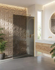 Kabina prysznicowa Walk-In Rea Flexi Grey / Brush Gold 80  2