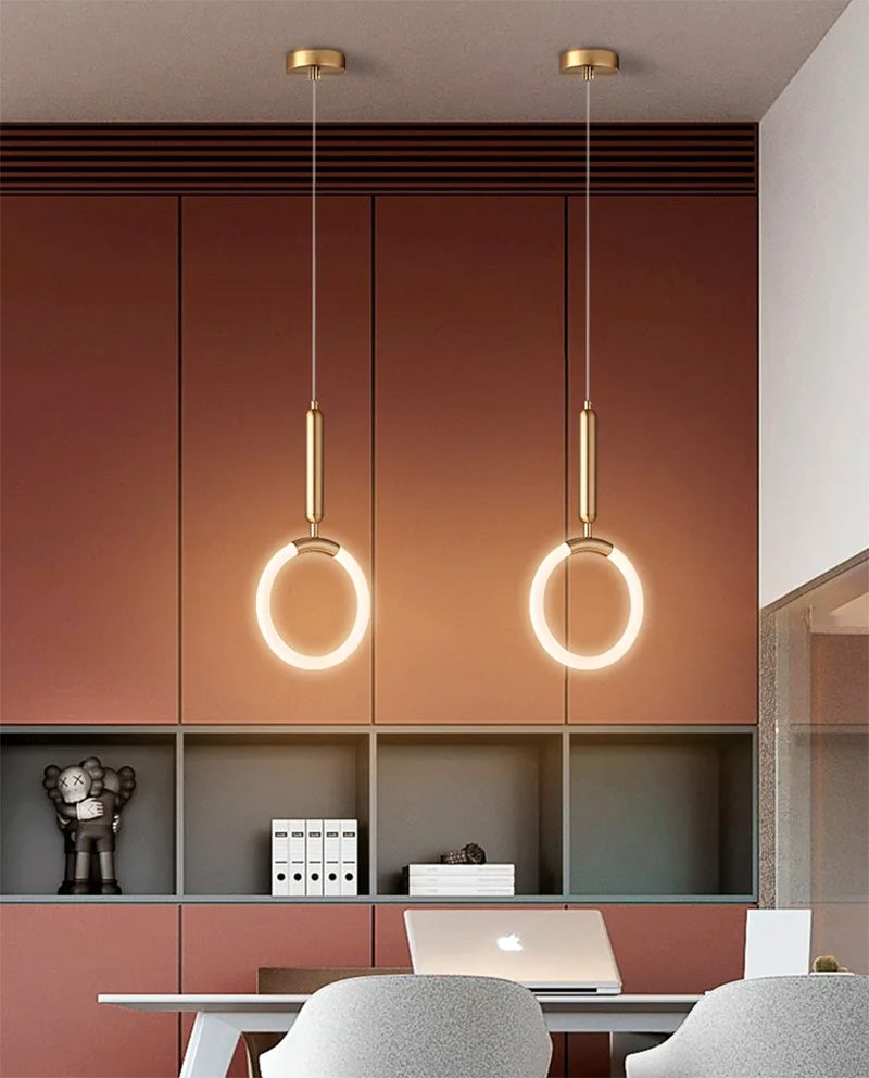 Lampa Wisząca Led Lhj058-cp1 Złota Szczotkowana  5