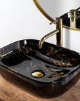 Umywalka nablatowa Rea Belinda Black Marble shiny  5