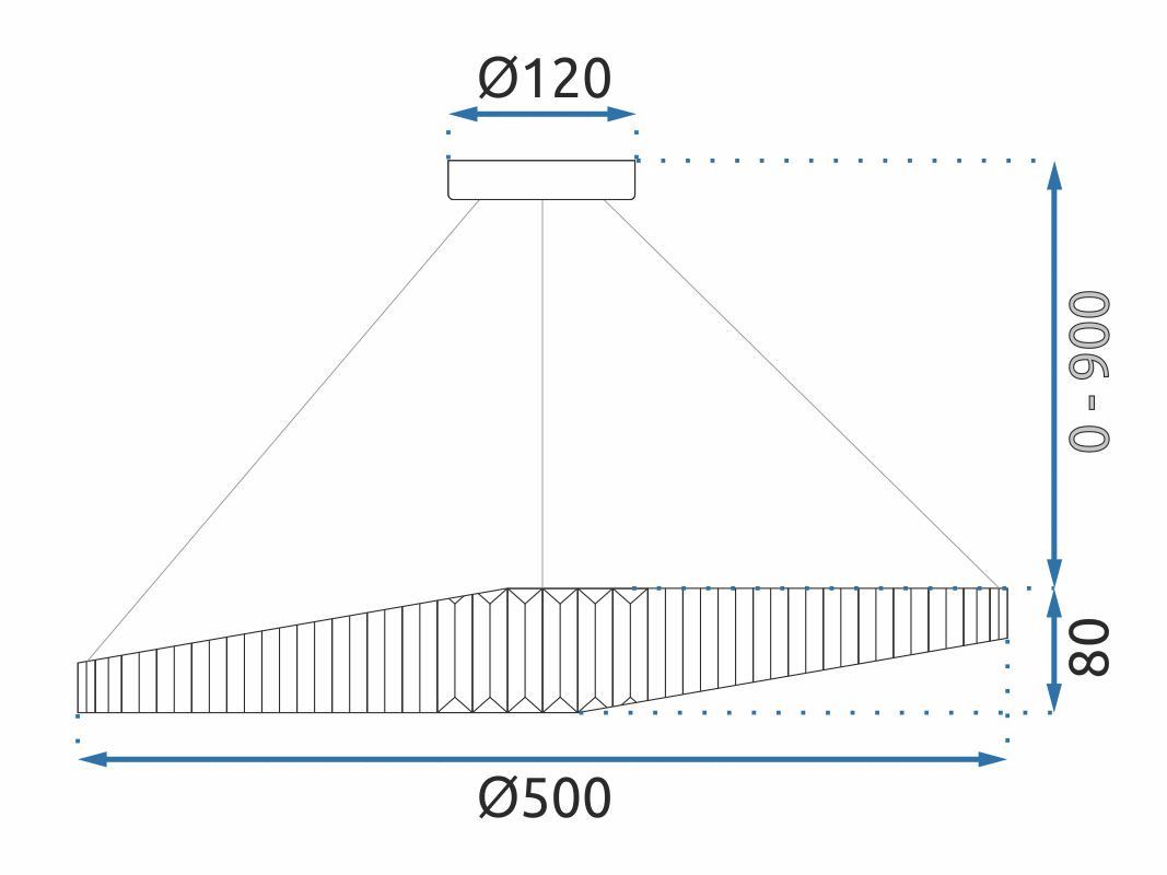 KRYSZTAŁOWA LAMPA SUFITOWA LED APP1201-CP