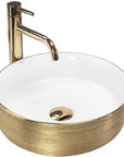 Umywalka nablatowa Rea Sami Brush Gold