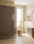 Kabina prysznicowa Walk-In Rea Flexi Brown / Brush Gold 80  5