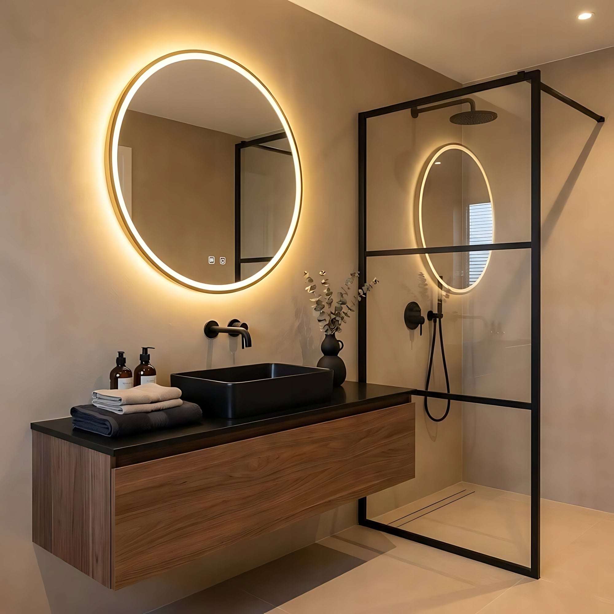 LUSTRO ŚCIENNE LED 60cm MMJ Złote  2