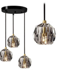 Lampa Sufitowa Kryształ APP588-3CPR Czarna