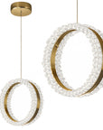 Lampa Sufitowa Wisząca Led Lhj098-cp Złota  1