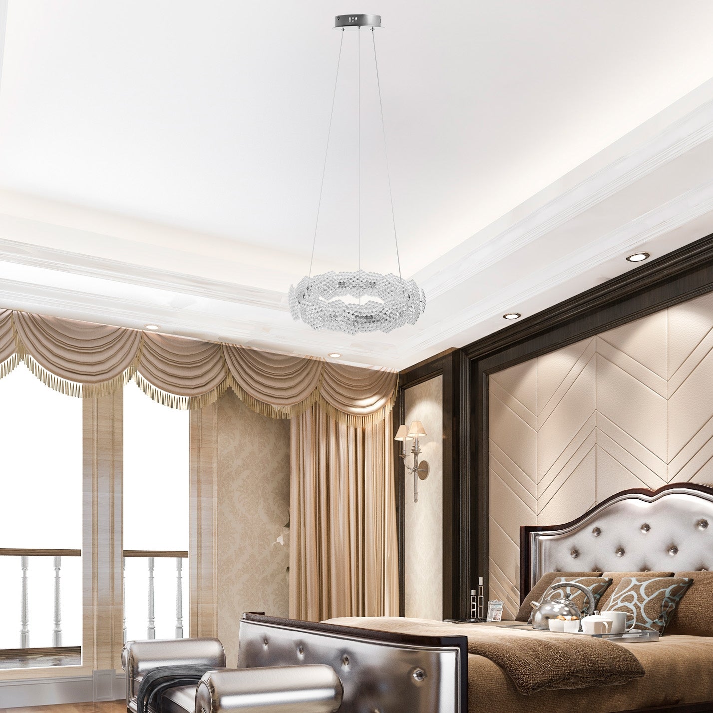Lampa Wisząca Led Ms016-cp Chrom 47cm  4