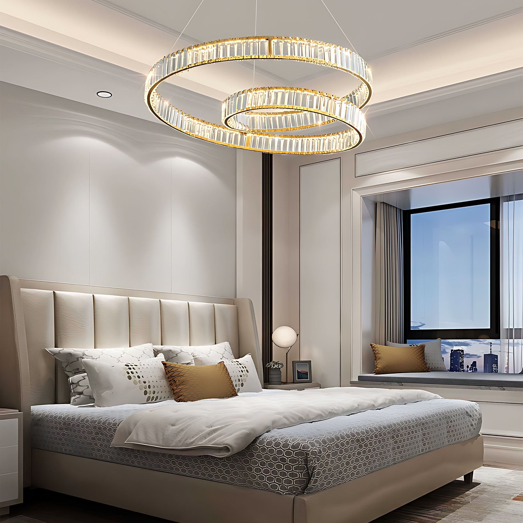 Lampa Sufitowa Wisząca Led App1767-cp Złota  4