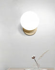 Lampa Ścienna Kinkiet Szklana Kula APP950-1W Złota