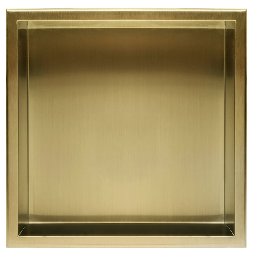 PÓŁKA WNĘKOWA ŁAZIENKOWA 30x30 złota szczotkowana