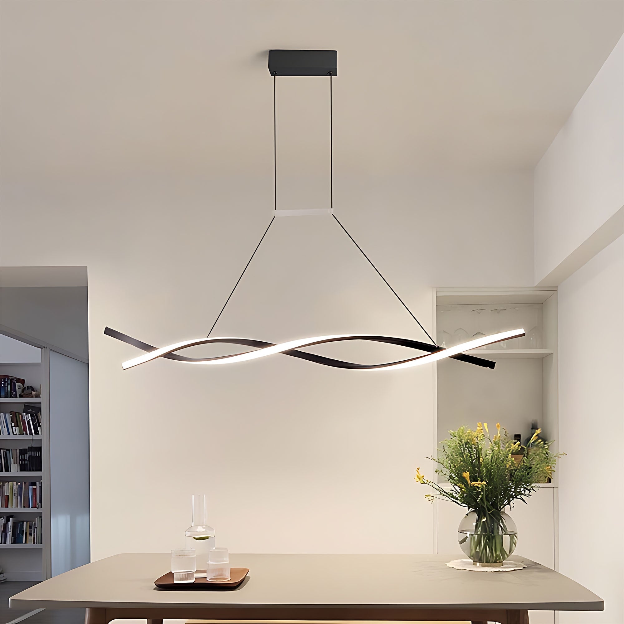 Lampa Sufitowa Wisząca Led Lhj020-cp Czarna  3