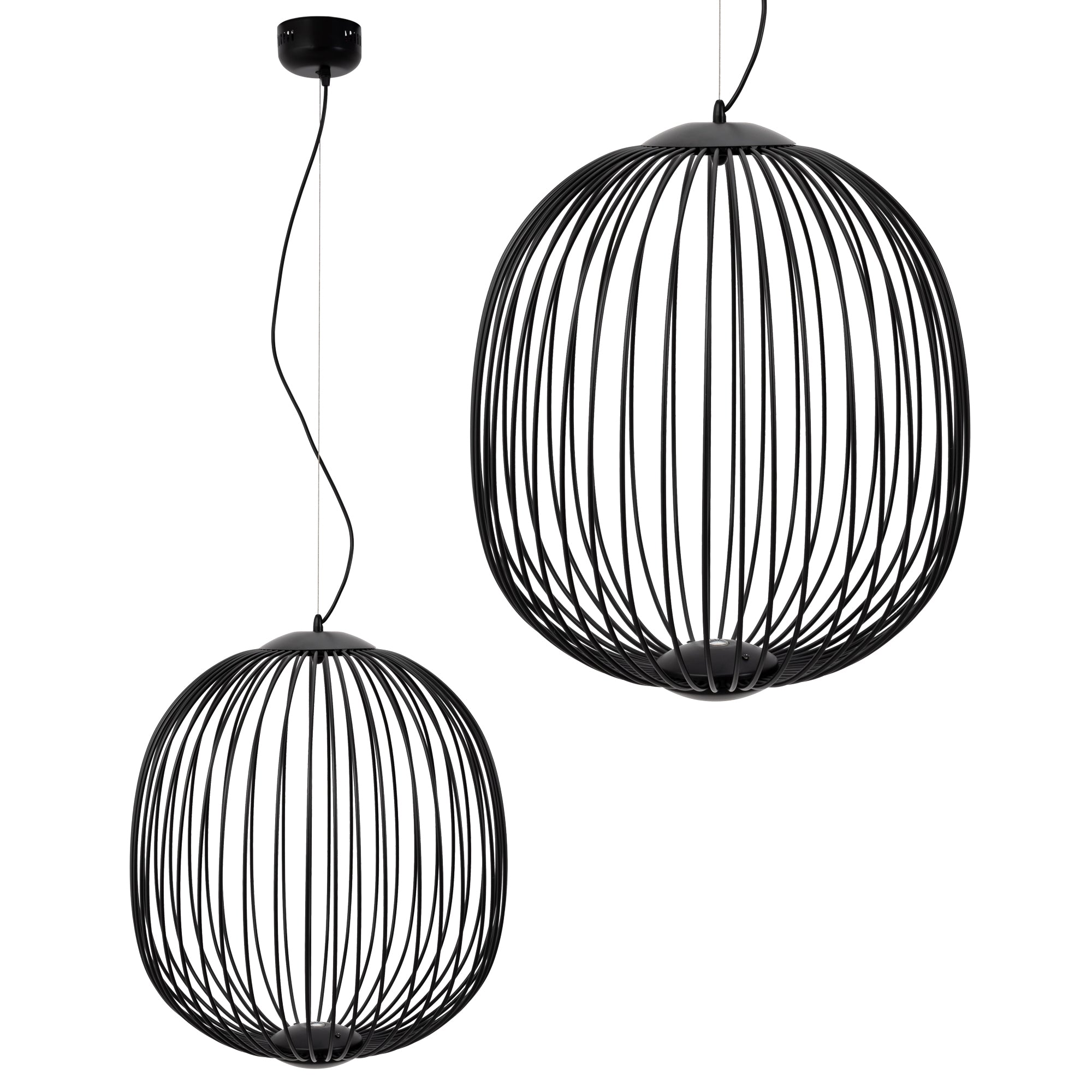 Lampa Sufitowa Wisząca APP967-1CP Czarna  1