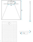 Brodzik prysznicowy Bazalt Grey 90x90