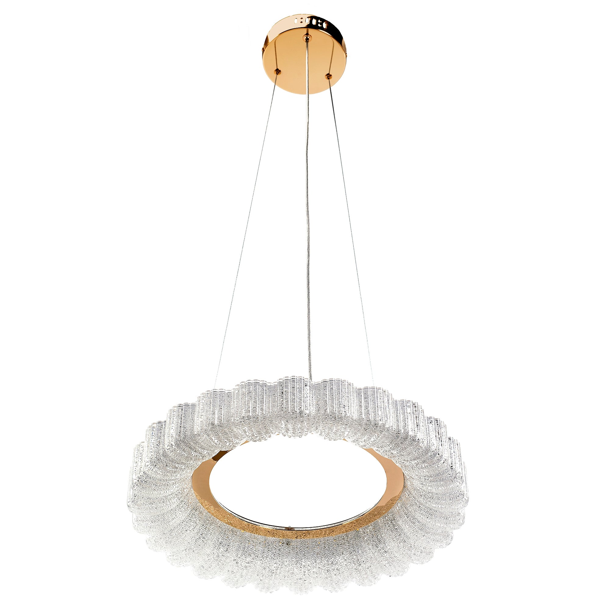 Lampa Wisząca Led Ms018-cp Różowe Złoto 40cm  3