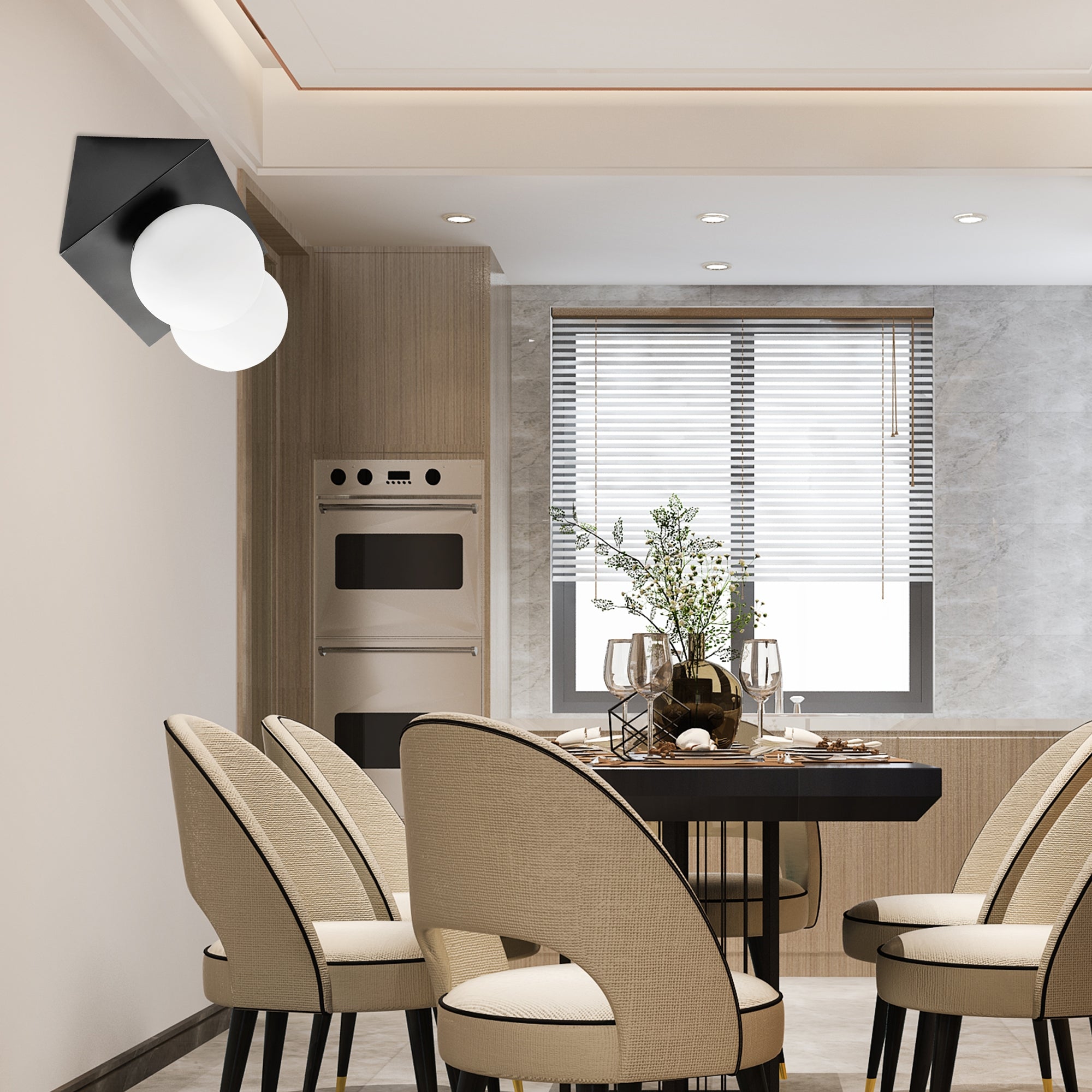 LAMPA ŚCIENNA KINKIET APP1230-2W Czarna  6
