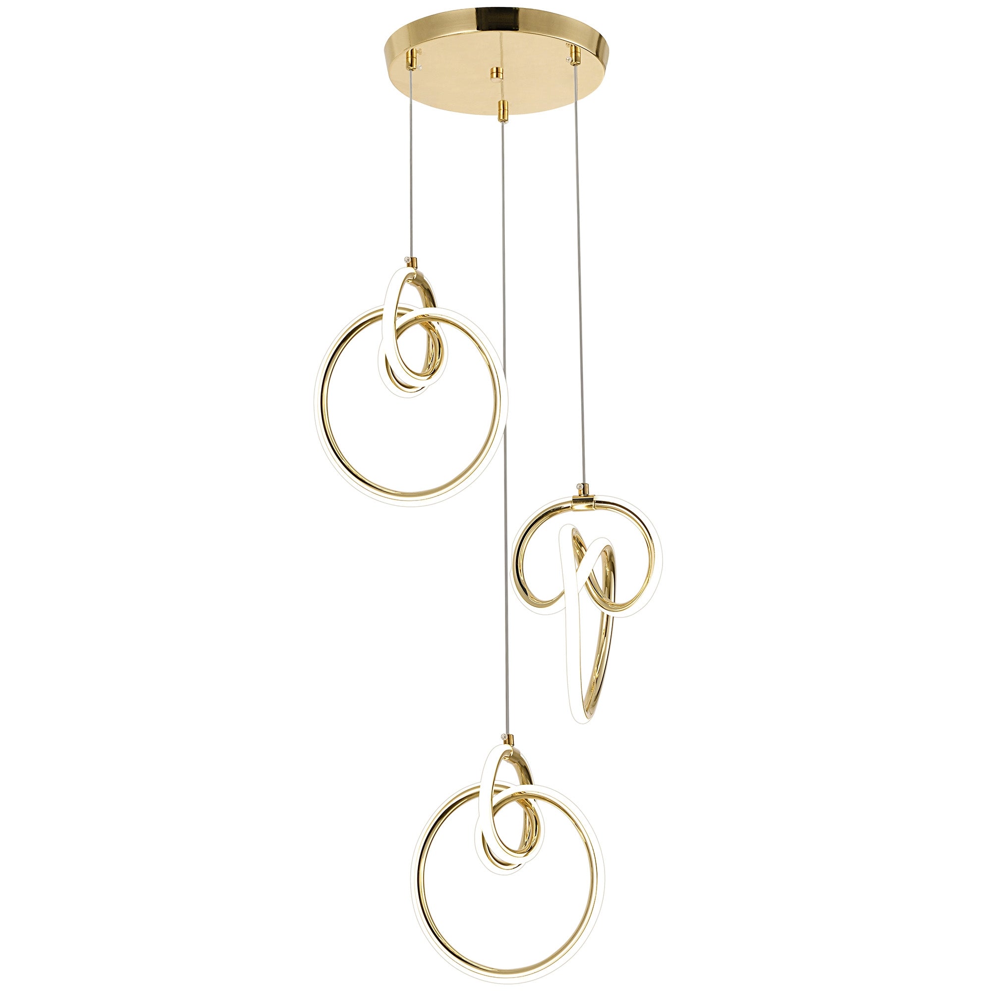 Lampa Wisząca Led G072-3cpr Złota  3