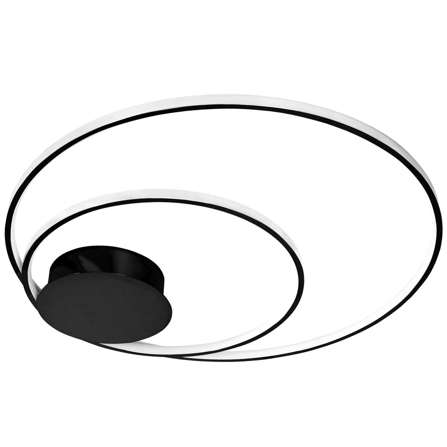 LAMPA SUFITOWA Z PILOTEM PLAFON LED APP802-C Czarna