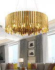 Lampa Wisząca Metalowa APP1764-8CP Gold  6