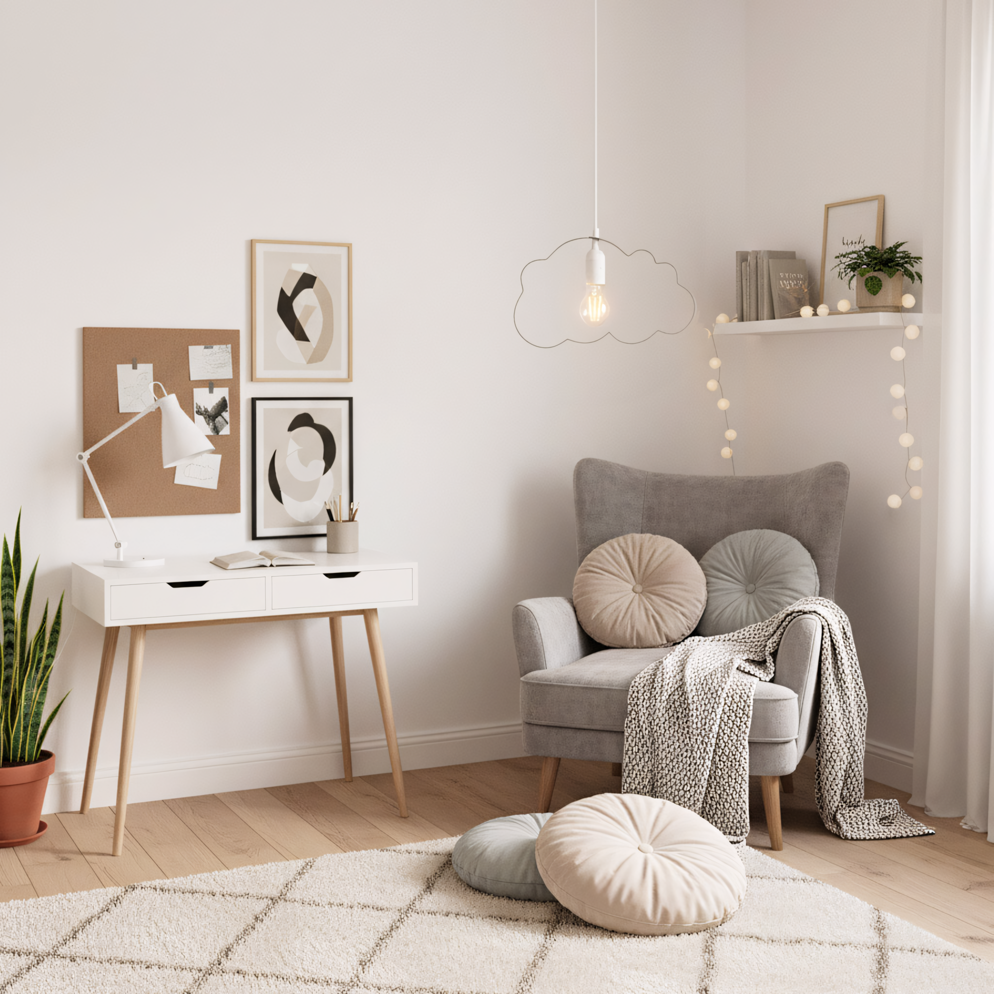 LAMPA WISZĄCA CHMURKA SZARA  7