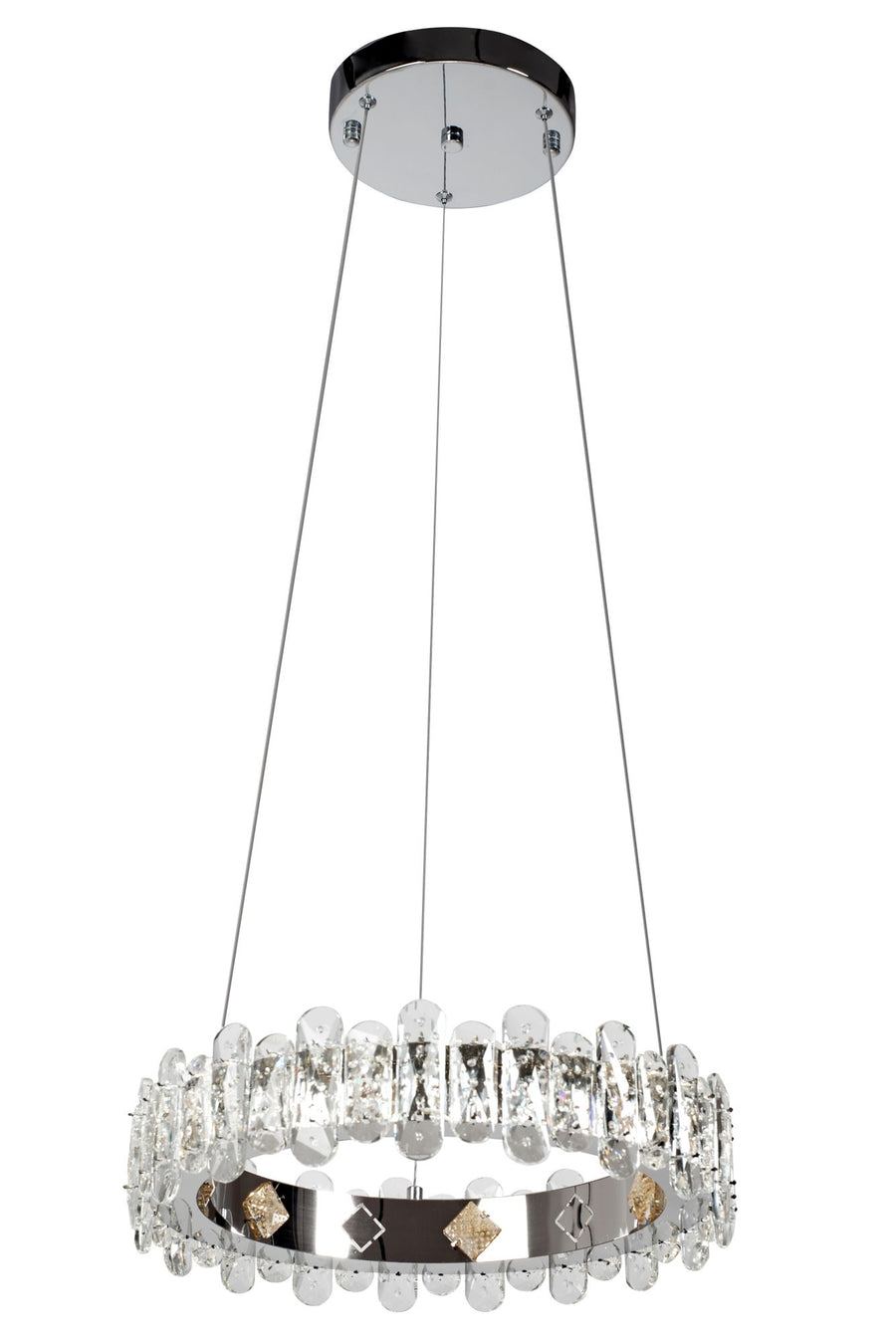 Kryształowa Lampa Sufitowa LED APP1041-CP + pilot