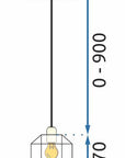 Lampa Sufitowa Kryształ APP586-1CP Czarna