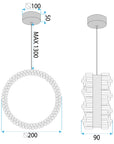 Lampa Sufitowa Wisząca Led Lhj098-cp Złota  6