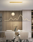 Lampa Wisząca Led Lhj034-cp 120 Cm Złota Szczotkowana  5