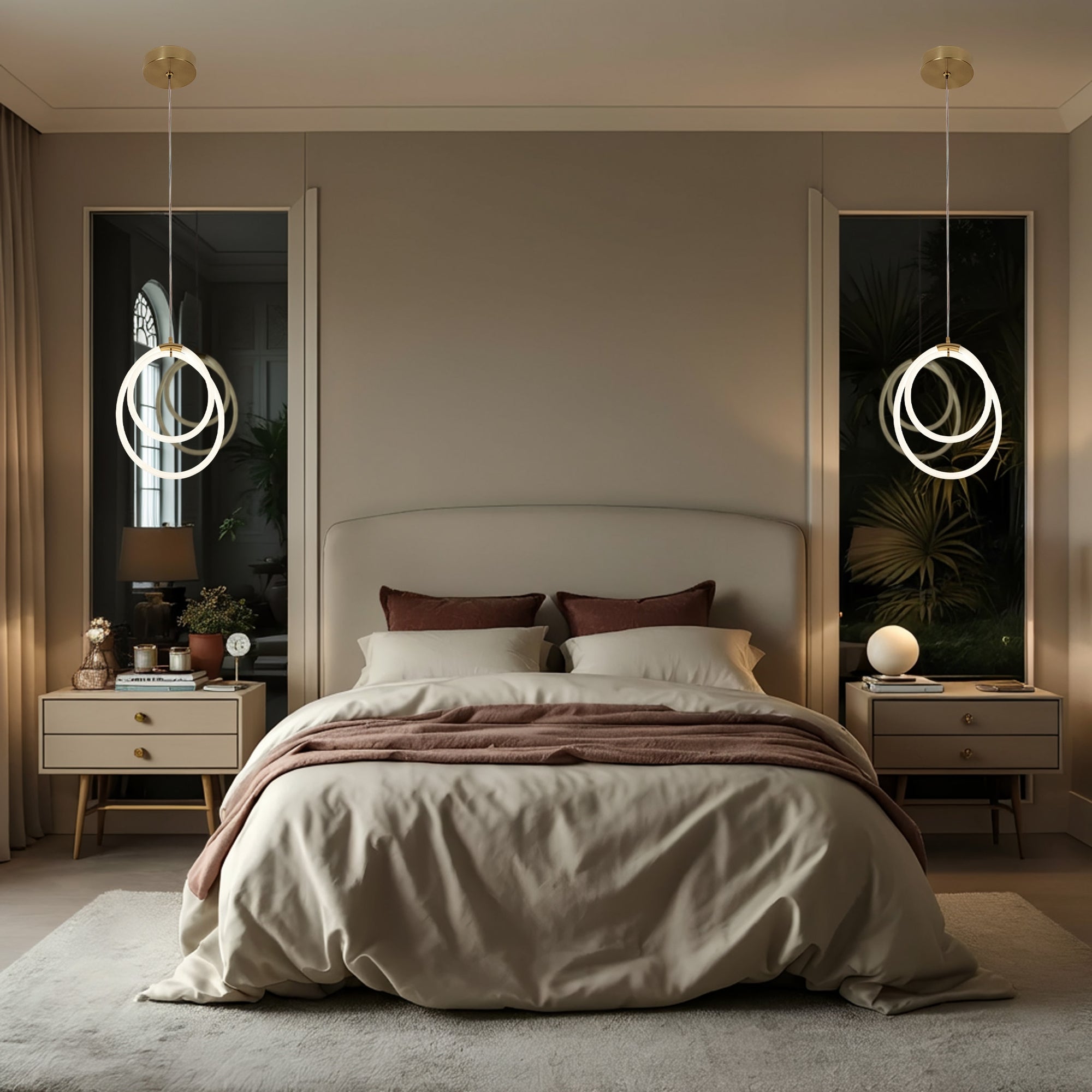 Lampa Wisząca Led G021-cp Złota  2