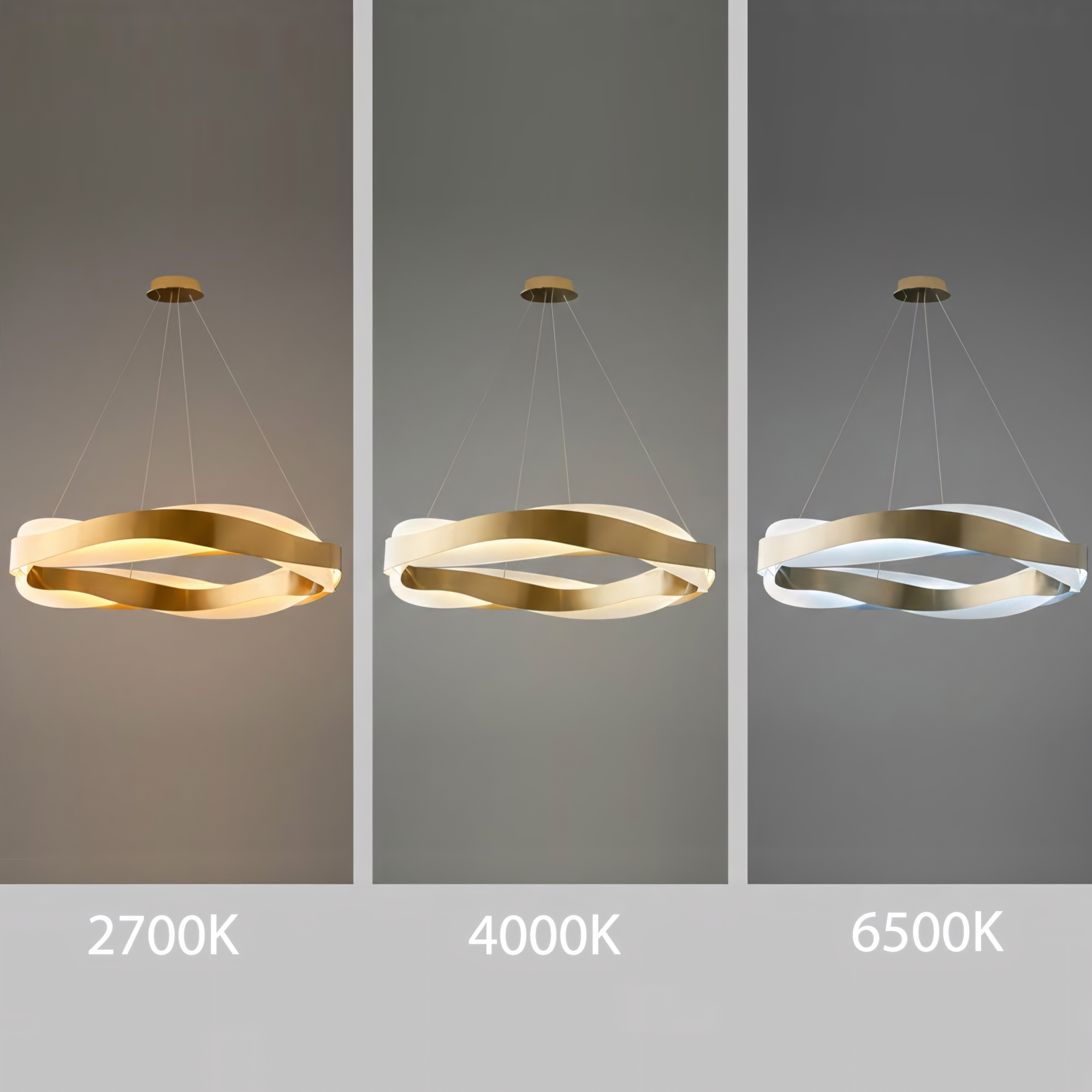 Lampa wisząca LED APP1802-CP Złota Szczotkowana + Pilot  4