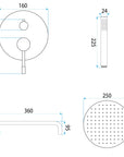 Zestaw Natryskowy Podtynkowy Rea Lungo Diamond Chrom + Box  6