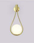 Lampa Ścienna Kinkiet Szklana Kula APP603-1W Złota