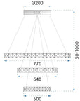 LAMPA KRYSZTAŁOWA WISZĄCA APP772-3CP