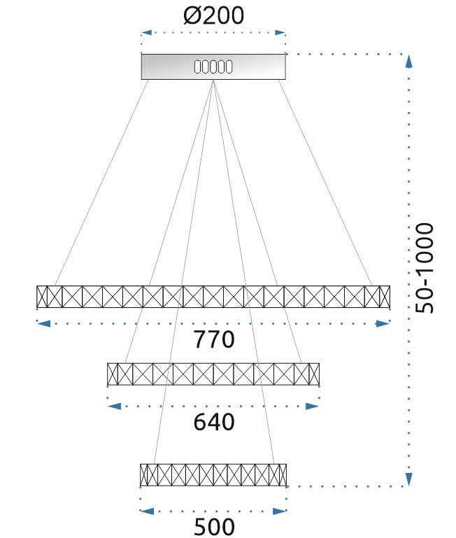 LAMPA KRYSZTAŁOWA WISZĄCA APP772-3CP