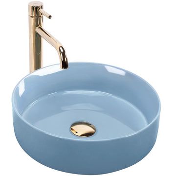 Umywalka nablatowa Rea SAMI L.BLUE SHINY  1