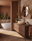 Umywalka nablatowa Rea Mika Light Terracotta  7
