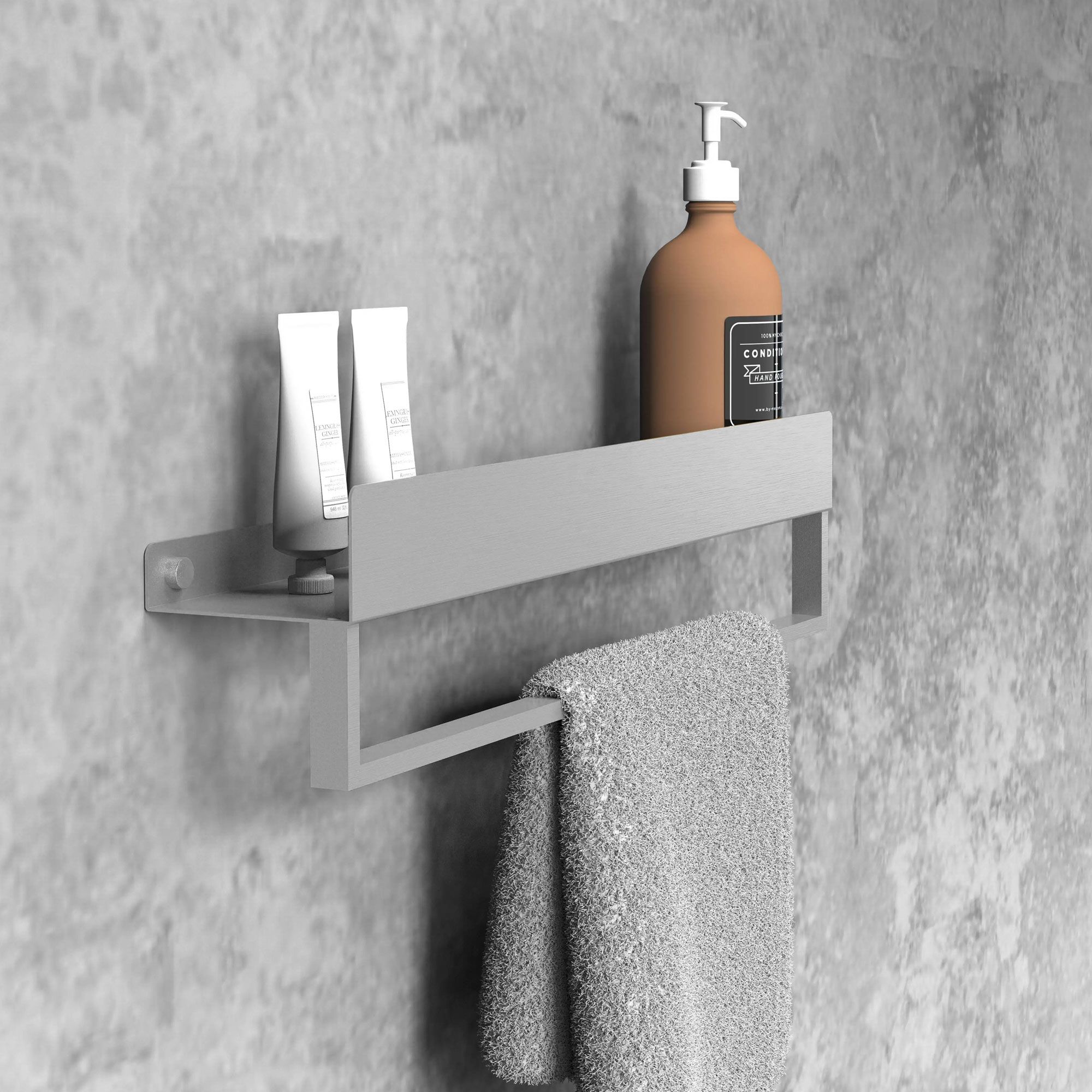 Półka łazienkowa wannowa SF01 45cm stal szczotkowana  3