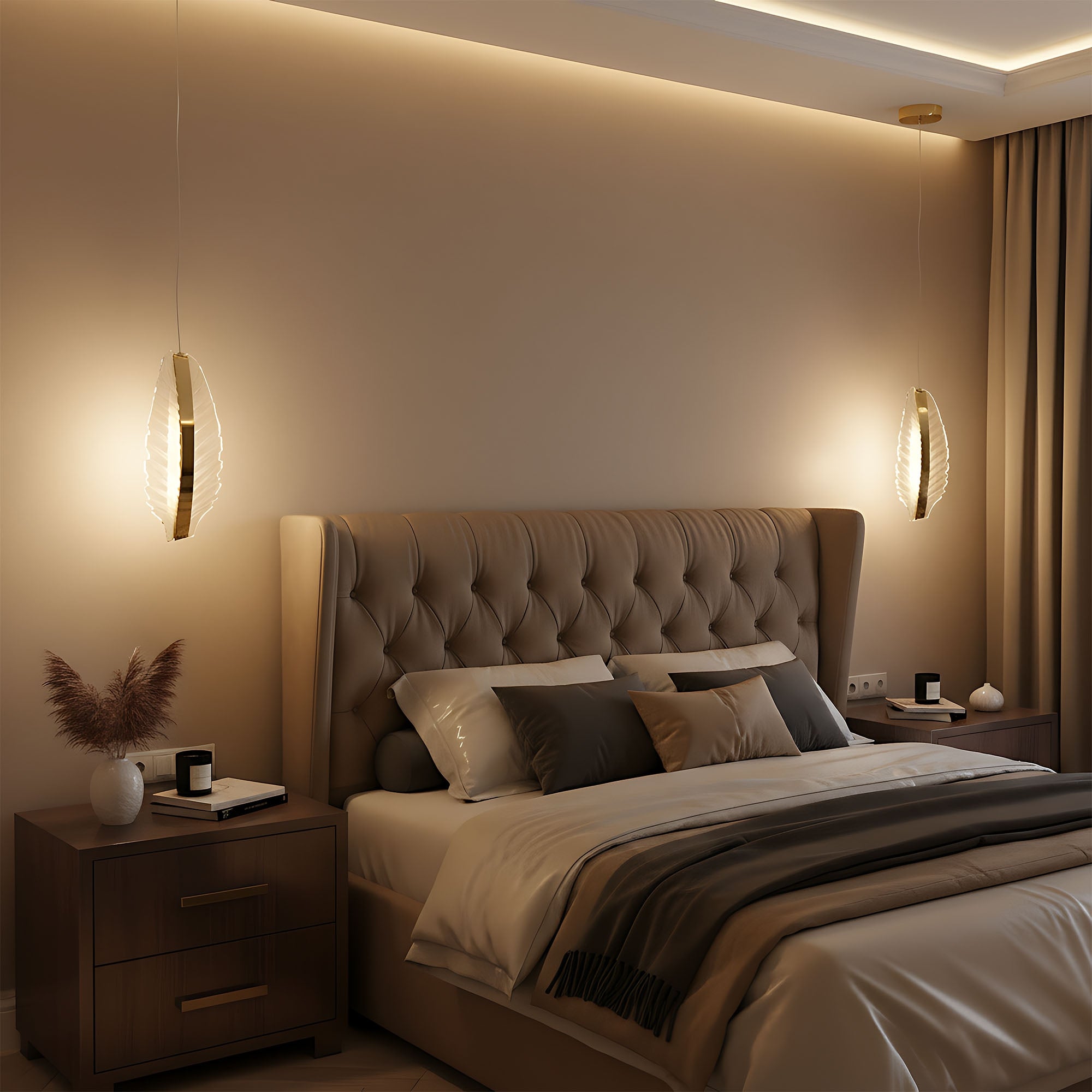 Lampa Sufitowa Wisząca Led G141-cp Złota  7
