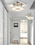 Lampa Sufitowa Kryształowa Kwadratowa Plafon Glamour 8W APP405-C APP406-C  8