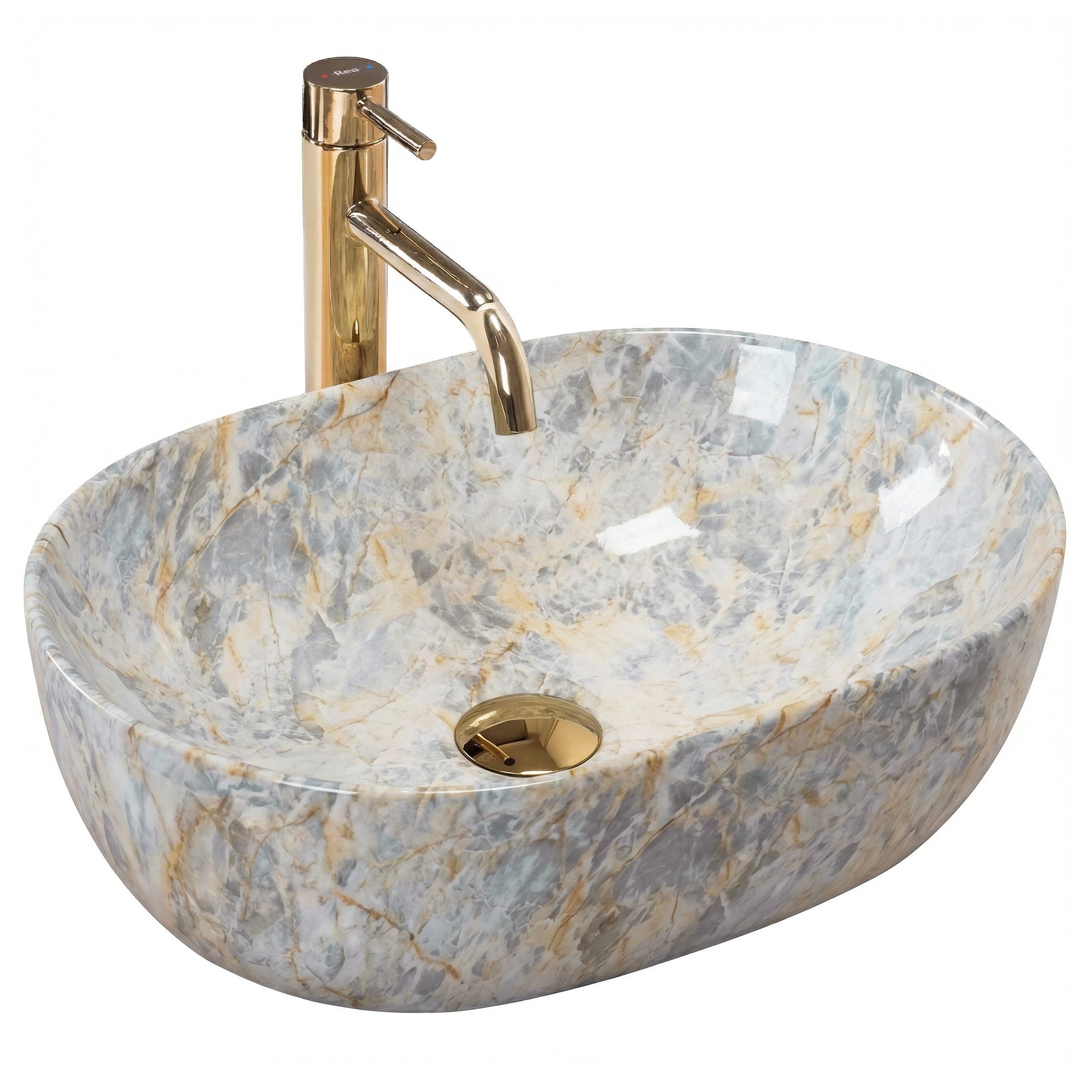 Umywalka Nablatowa REA Amelia Ruststone 48  1