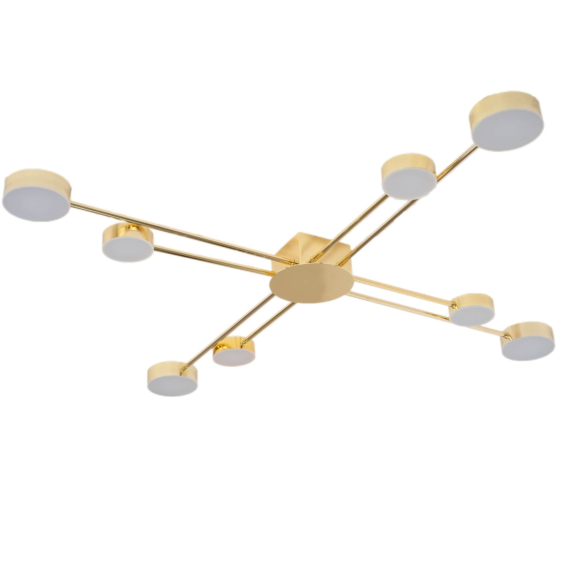 LAMPA SUFITOWA NOWOCZESNA 8-RAMIENNA LED APP524-8C Złota