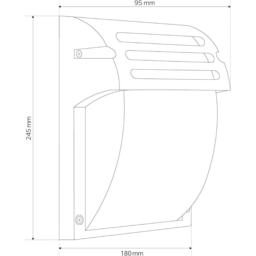 Lampa Elewacyjna kinkiet RSL013-1W Czarna