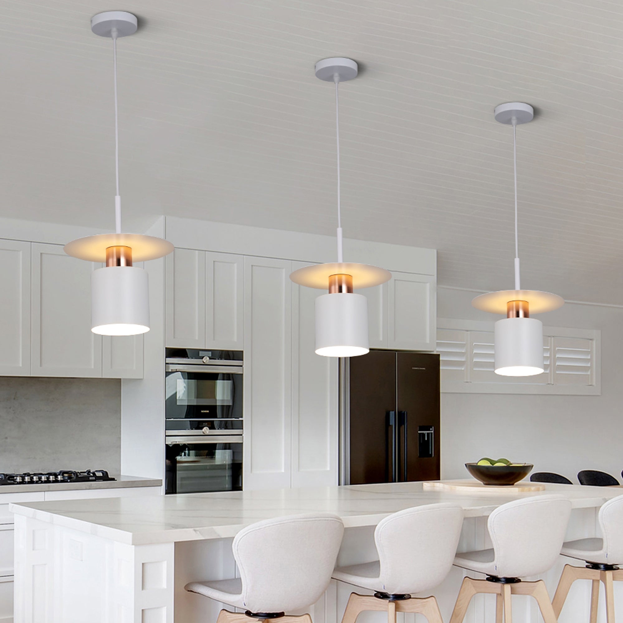 Lampa Wisząca APP1146-1CP Biało Różowe Złoto  7