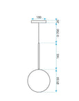 Lampa Sufitowa Wisząca Szklana Kula Czarny Chrom 15cm APP1682-1CP  3