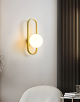 Lampa Ścienna Kinkiet APP1756-1W Brush Gold White  2