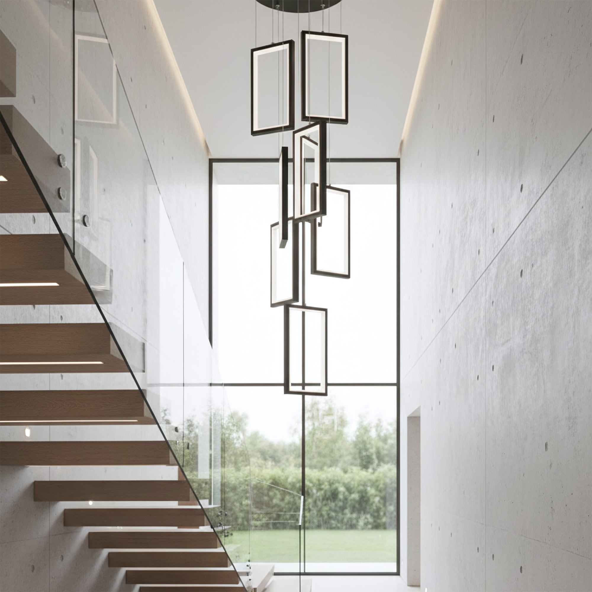 Lampa Sufitowa Wisząca Led Lhj089-7cp Czarna  5