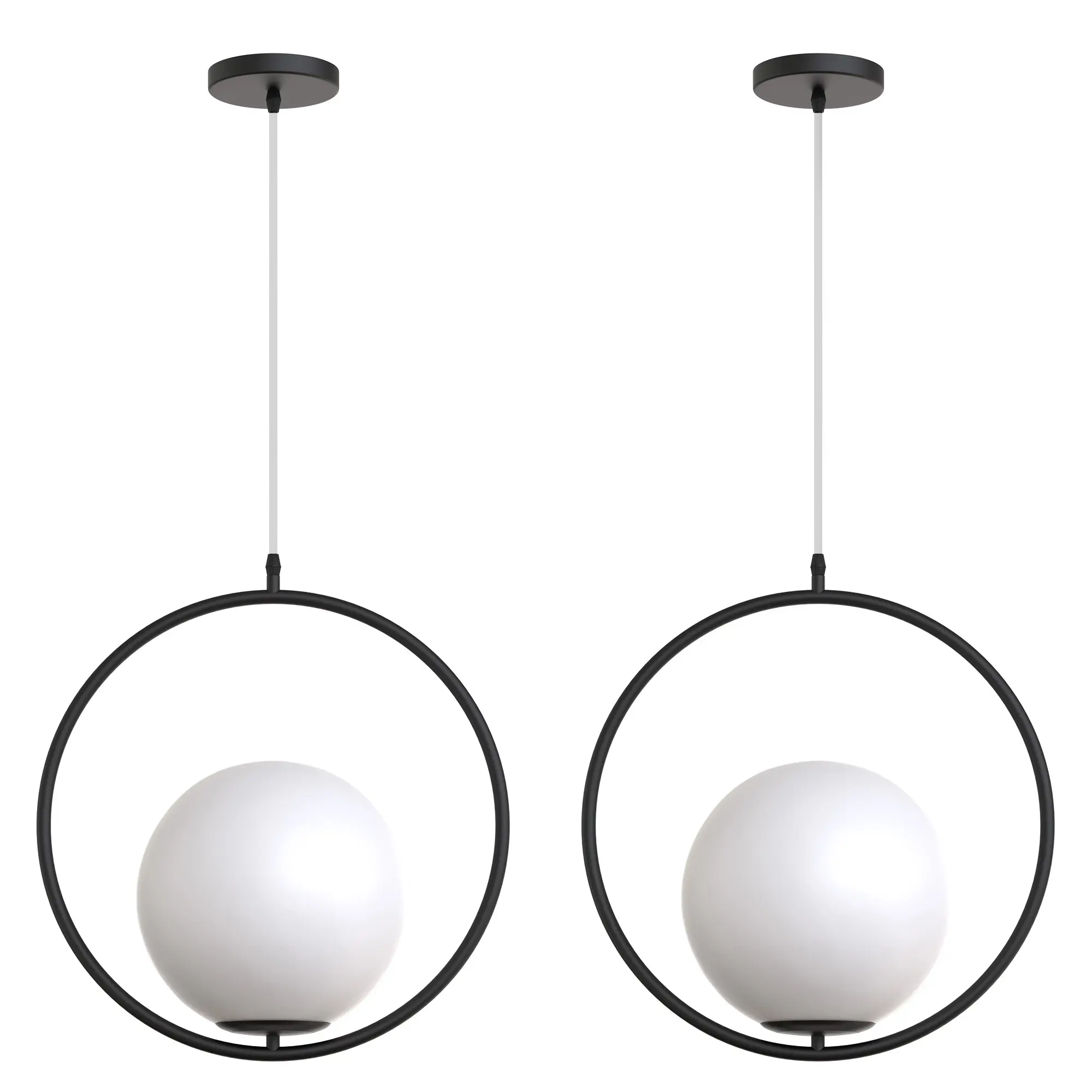 Lampa Sufitowa Wisząca Szklana Kula G110-1w Czarna  3